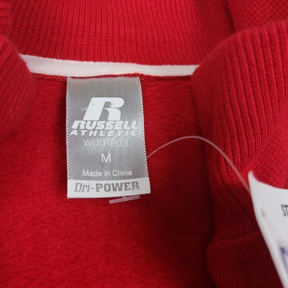 Vintage 2007 Russell Athletic Men’s Medium Vented Fleece Cadet Jacket Tango Red - Picture 9 of 9